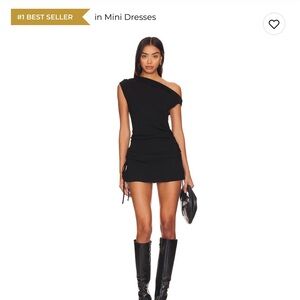 Lioness original sin One-Shoulder Black Mini Dress